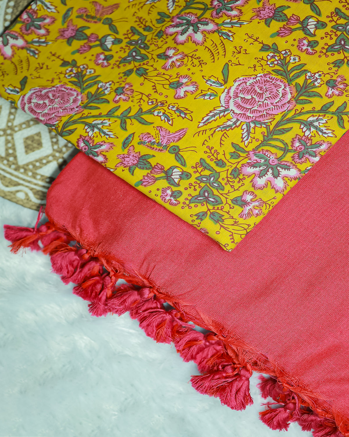 THAMARAI COMBO (KHBBNN25) - Premium Khadi Saree with Unstitched blouse ...